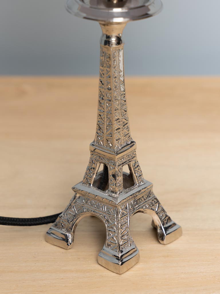 Table lamp silver Eiffel Tower (Lampshade included) - 3