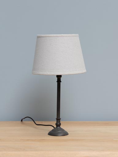 Lamp grey patina (20) classic shade (Lampshade included)