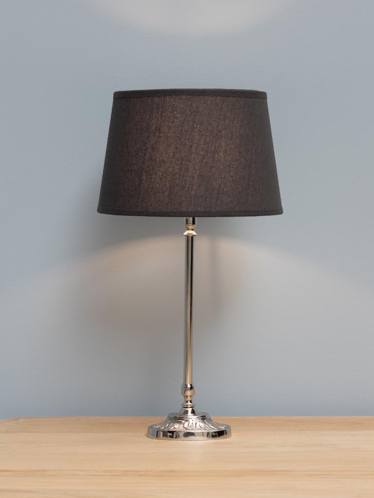 Table lamp silver Gravure (Lampshade included) - 3