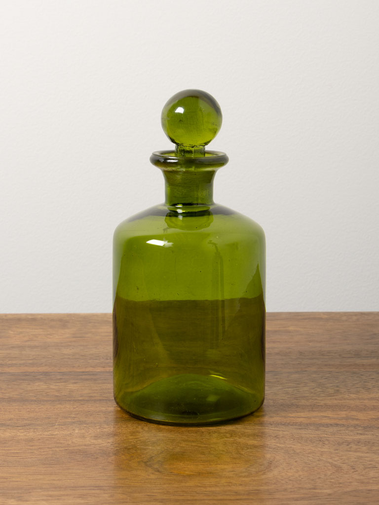 Green flask with stopper - 1