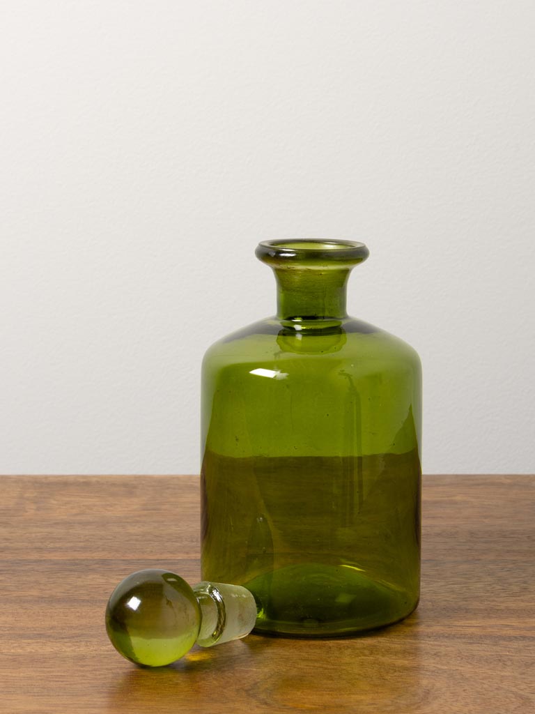 Green flask with stopper - 5