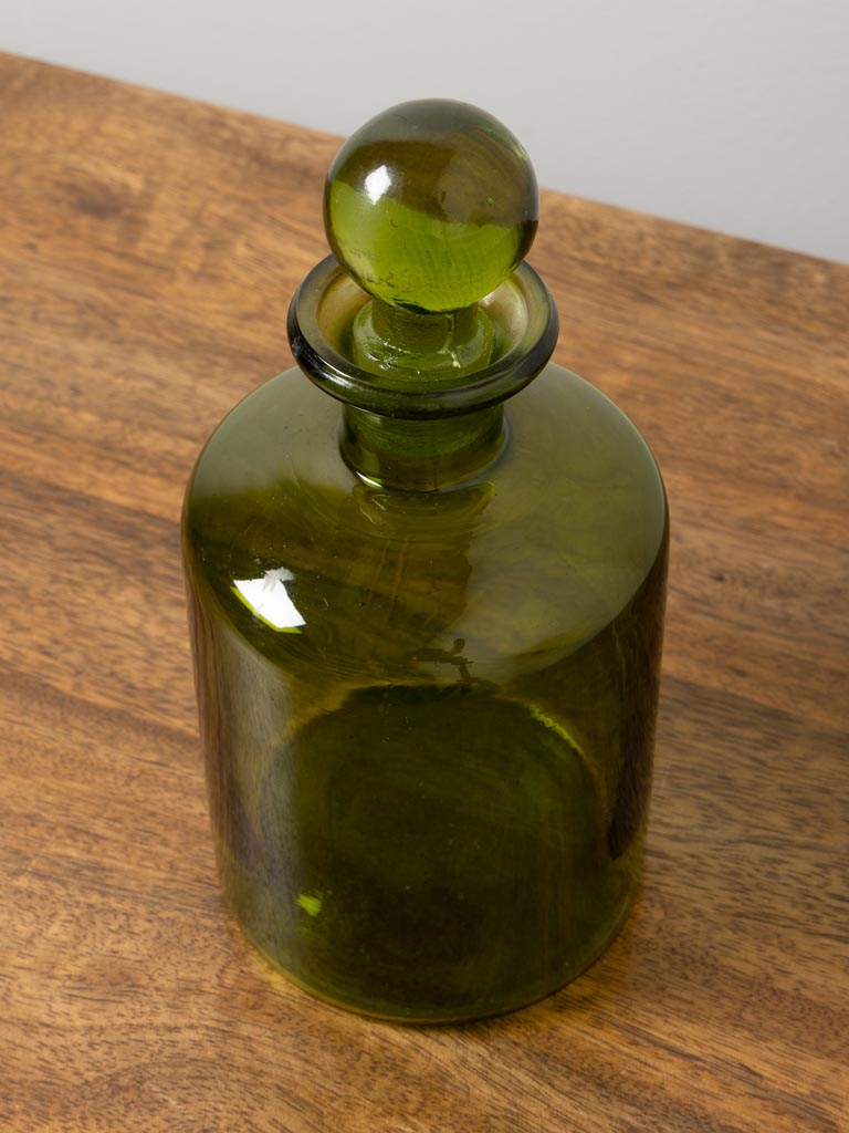 Green flask with stopper - 4