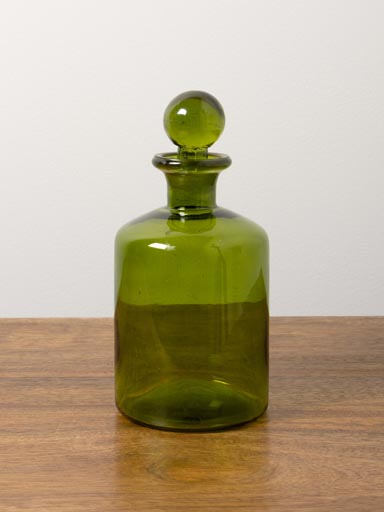 Green flask with stopper