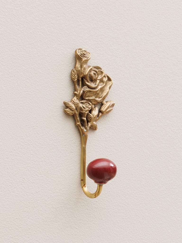 Hook roses with red ceramic ball - 3