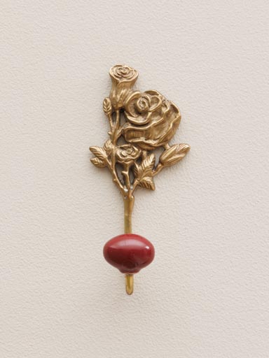 Hook roses with red ceramic ball