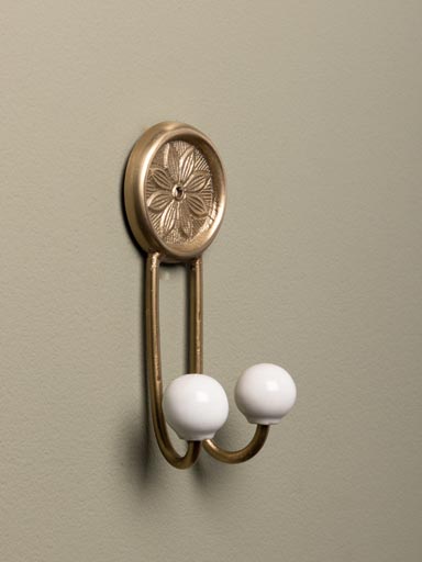 Double flowery hook with ceramic balls