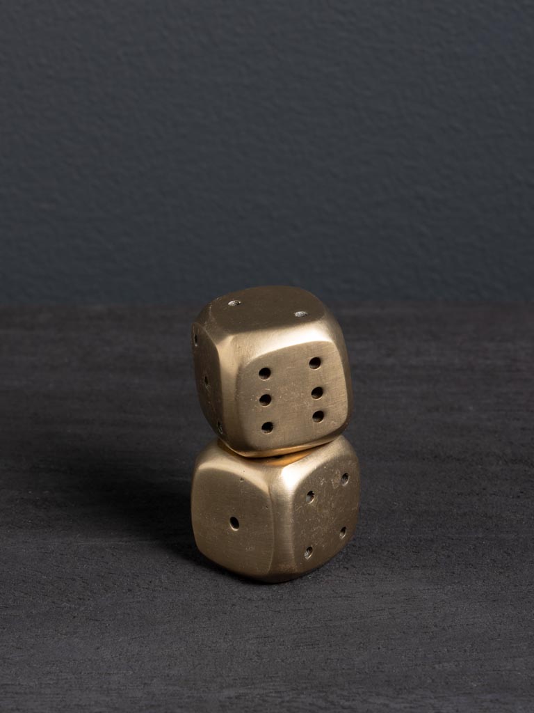 S/2 decorative dices in brass - 3