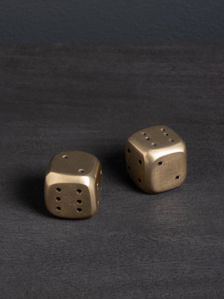 S/2 decorative dices in brass - 4