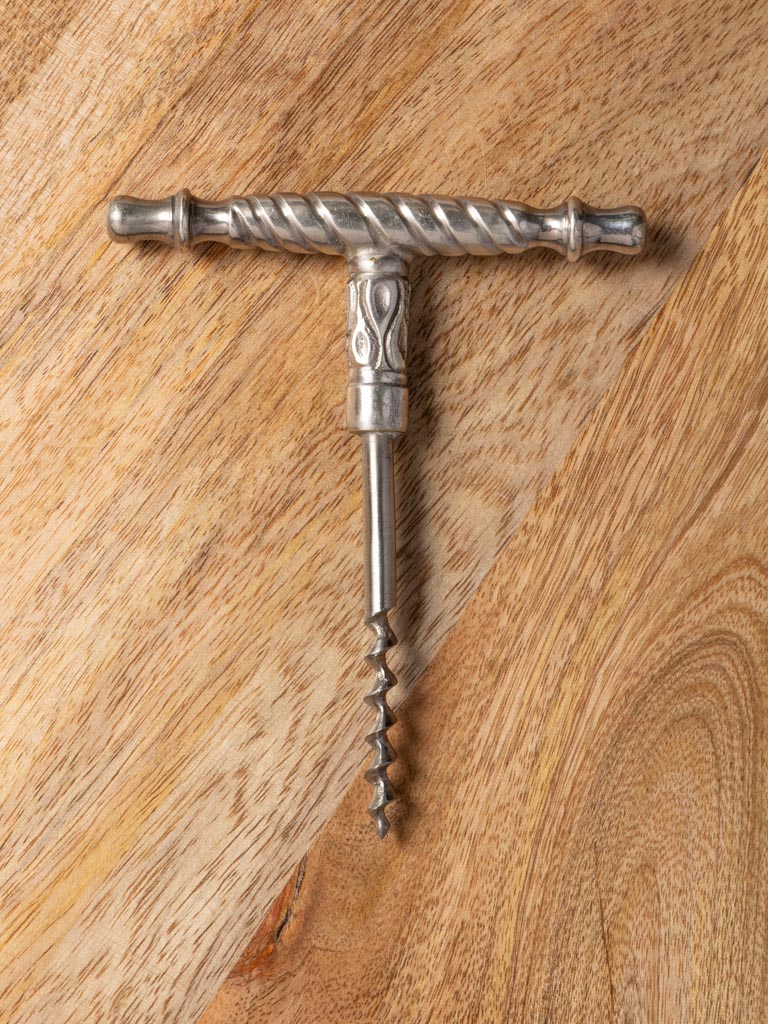 Cork screw engraved silver - 3