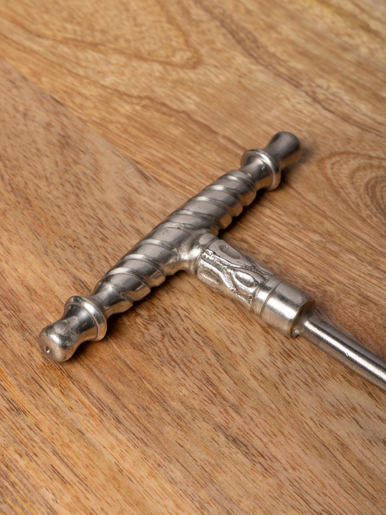 Cork screw engraved silver - 4