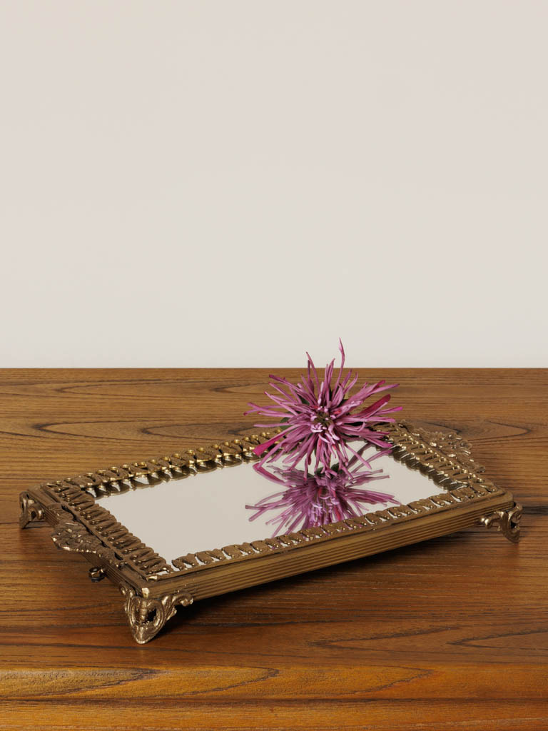 Mirrored tray scalloped edges - 1