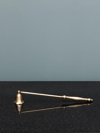 Feminine candle snuffer brass patina