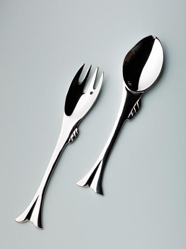 S/2 salad servers silver Marina