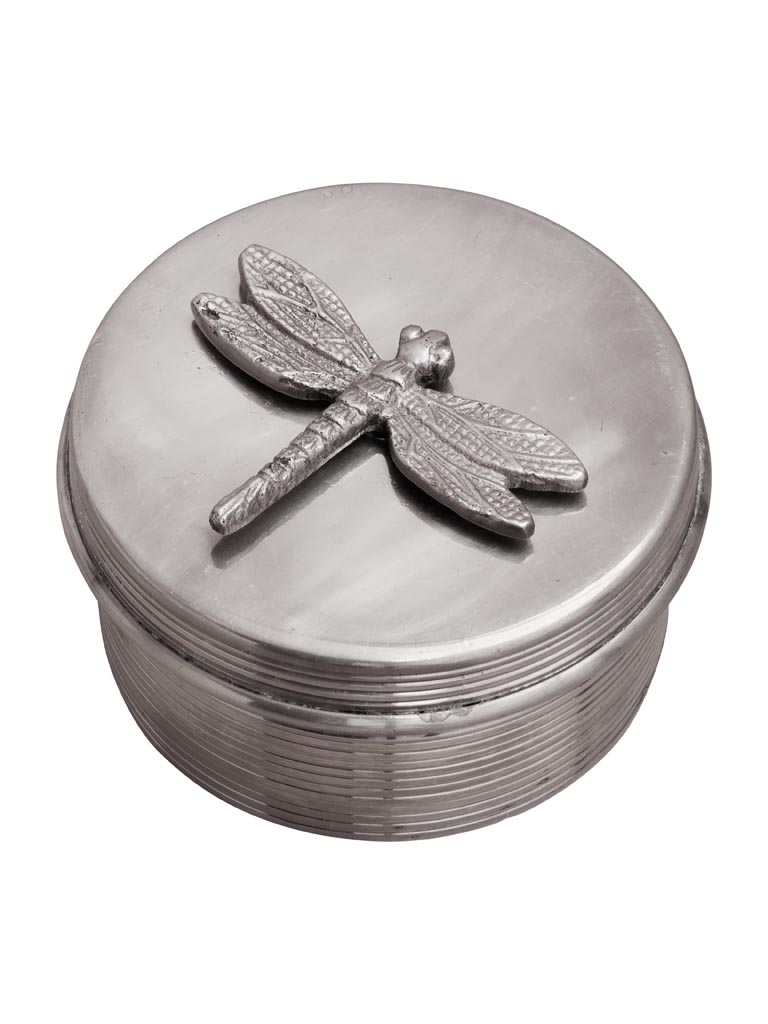 Round box silver Dragonfly - 2
