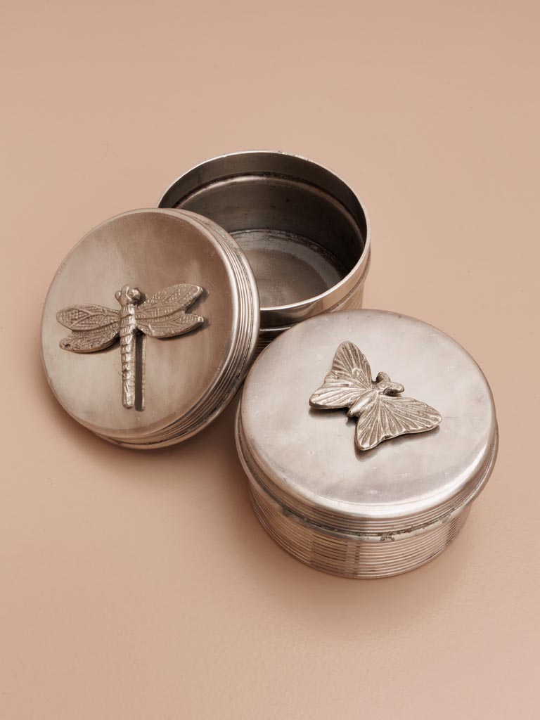 Round box silver Dragonfly - 4
