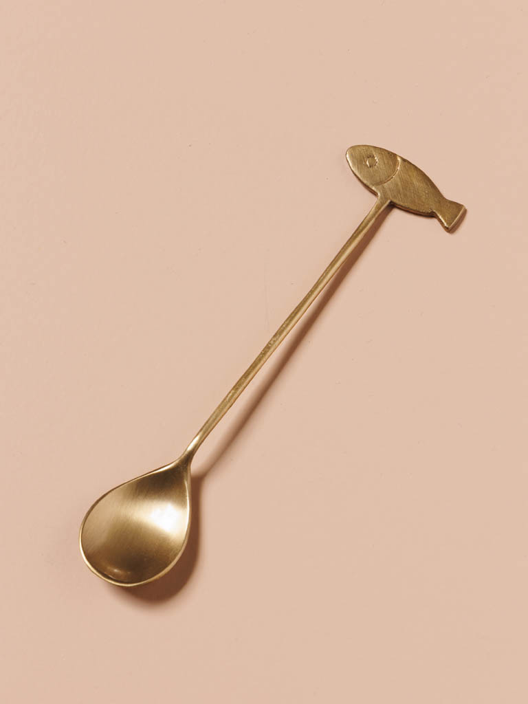 Small golden fish spoon - 1