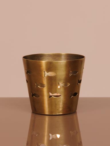 Brass tealight holder Nausicaa