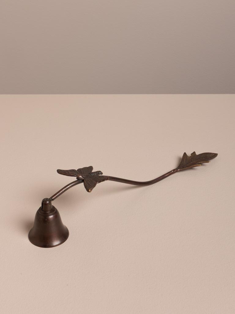Silvered candle snuffer with butterfly - 1