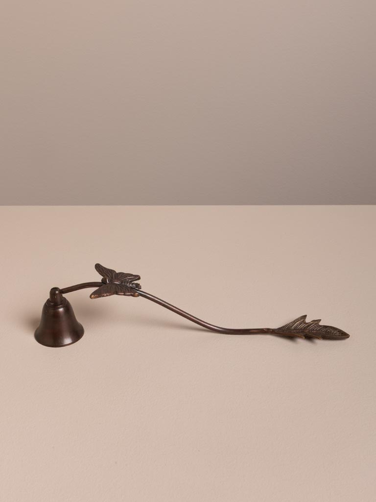 Silvered candle snuffer with butterfly - 5