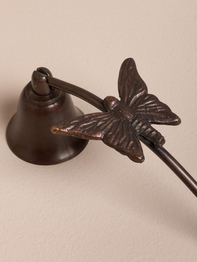 Silvered candle snuffer with butterfly - 4