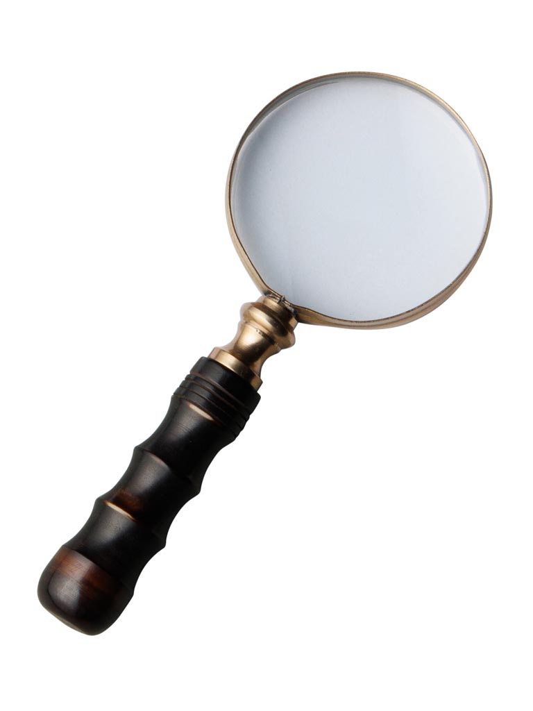 Small magnifier with dark wood handle - 2