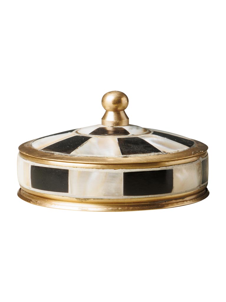 Tiny black & white brass box - 2