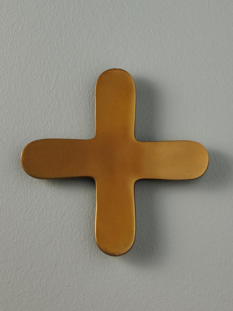 Sous-plat en croix patine laiton brossé - 3