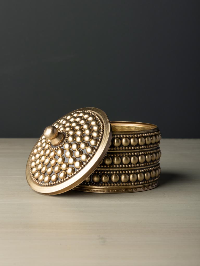 S/2 small dotted boxes in brass - 5