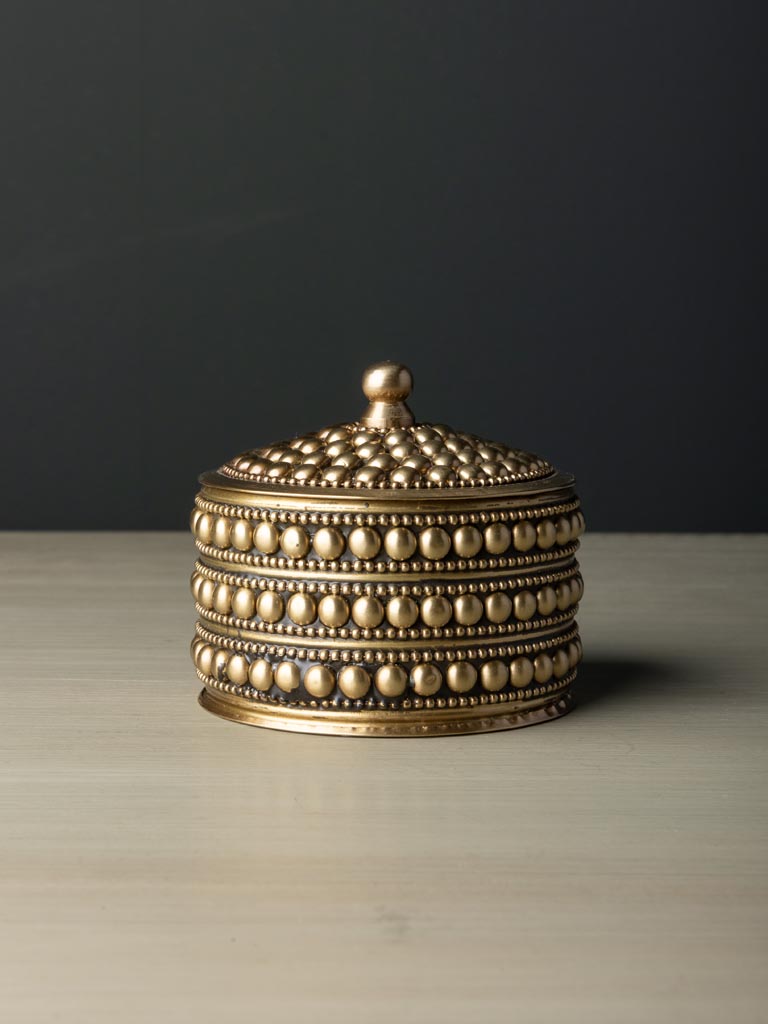 S/2 small dotted boxes in brass - 7