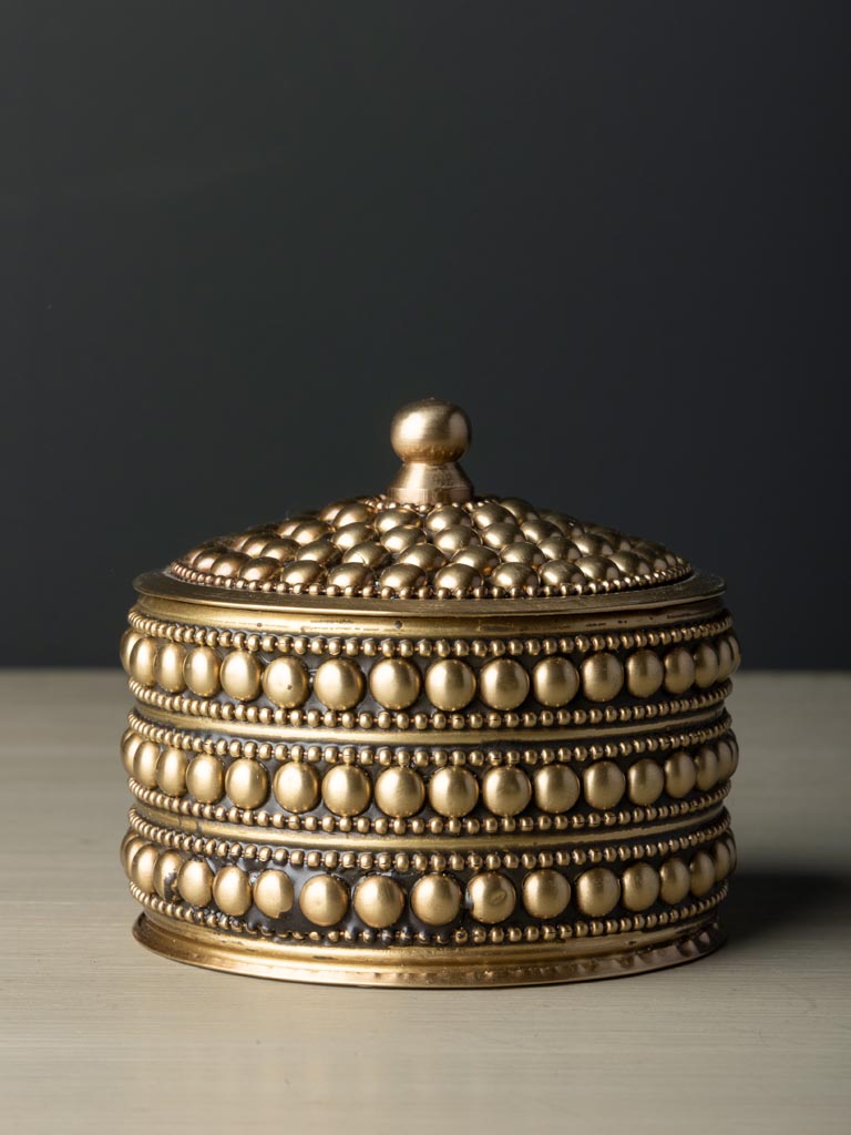 S/2 small dotted boxes in brass - 6