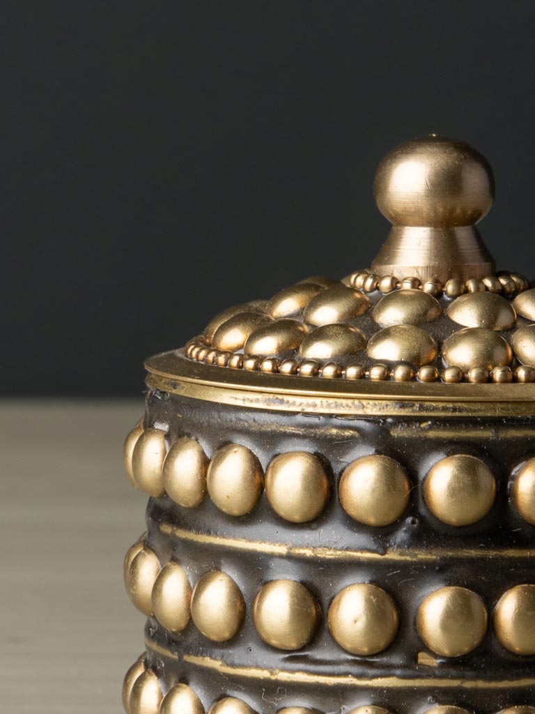 S/2 small dotted boxes in brass - 2