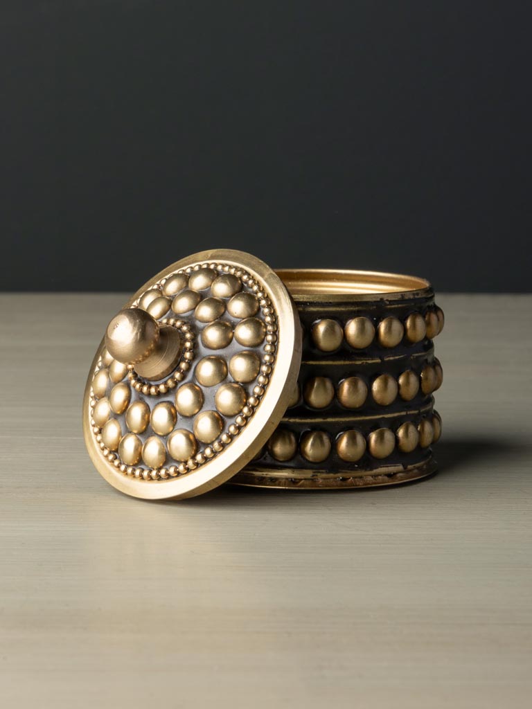 S/2 small dotted boxes in brass - 3