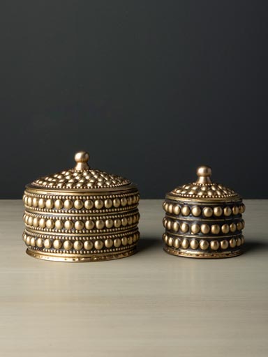 S/2 small dotted boxes in brass