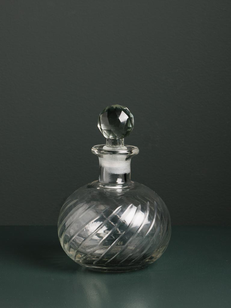 S/3 small engraved glass bottles - 6