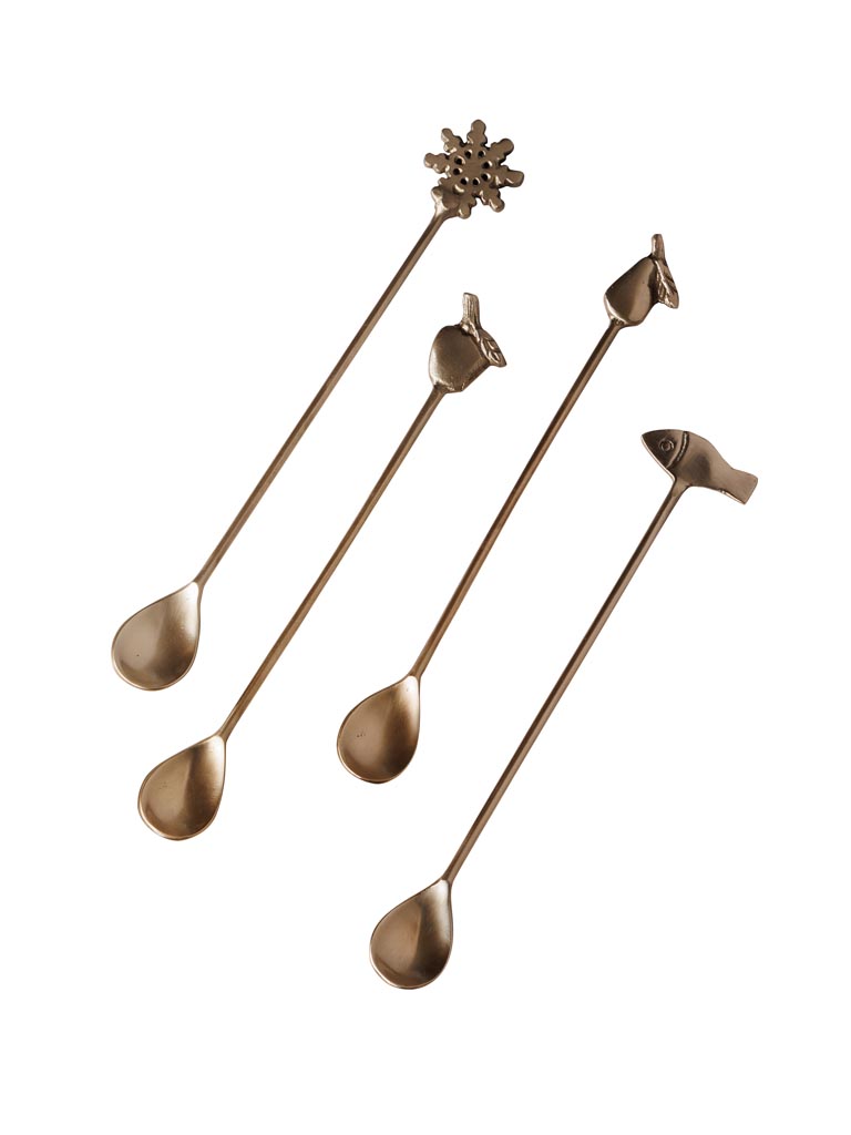 S/4 spoons brass - 2