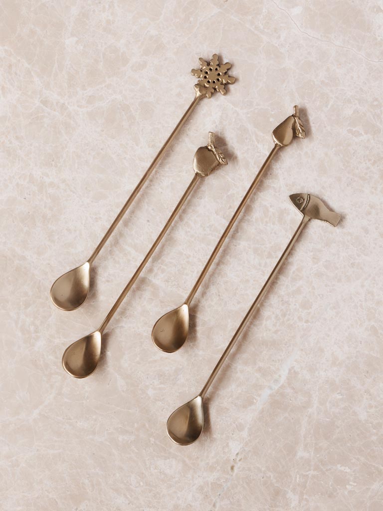 S/4 spoons brass - 1