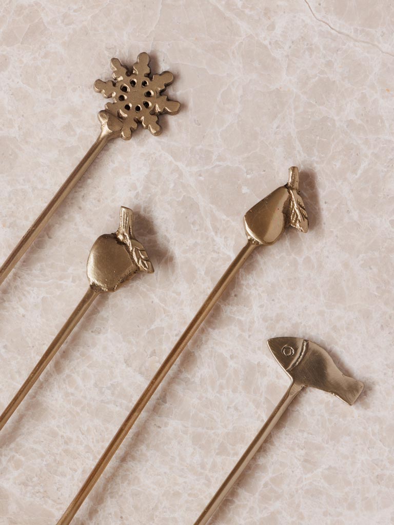 S/4 spoons brass - 4