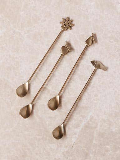 S/4 spoons brass