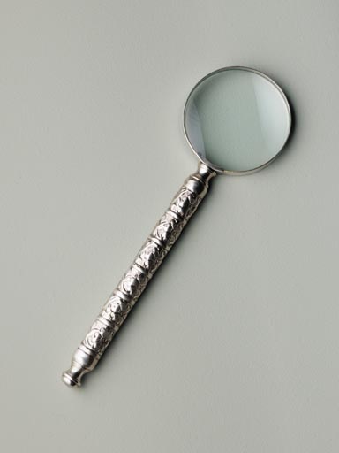 Magnifier with long engraved handle