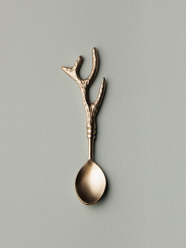 Cuillère en laiton bois de cerf - 1