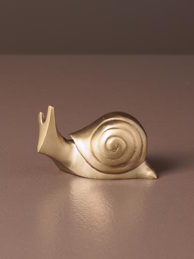 Golden snail salt cellar with spoon