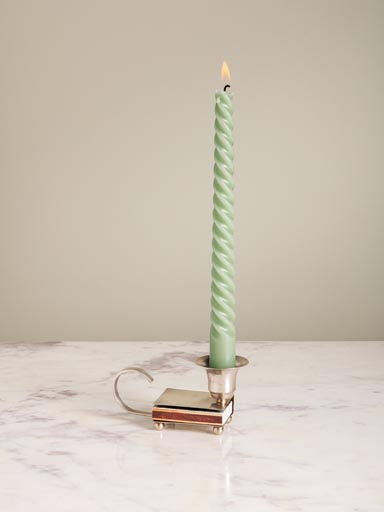 Candle stand with match box holder
