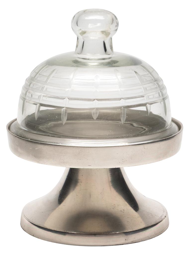 Small cake display with engraved cloche - 2