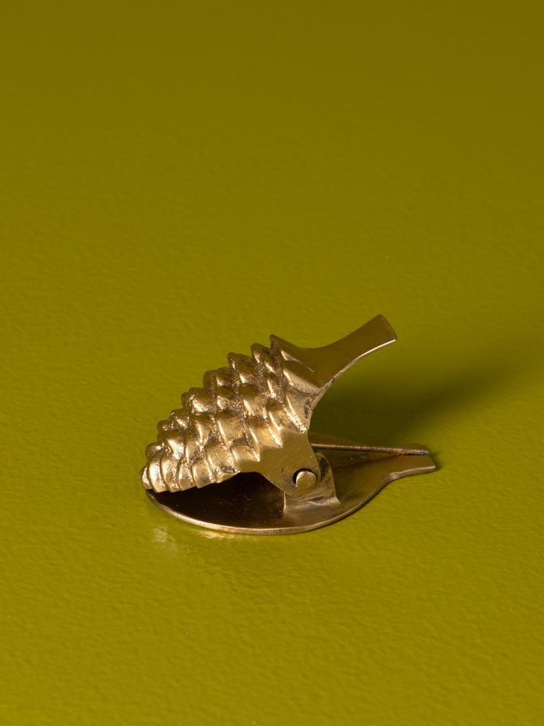 Clip papier pomme de pain laiton - 4