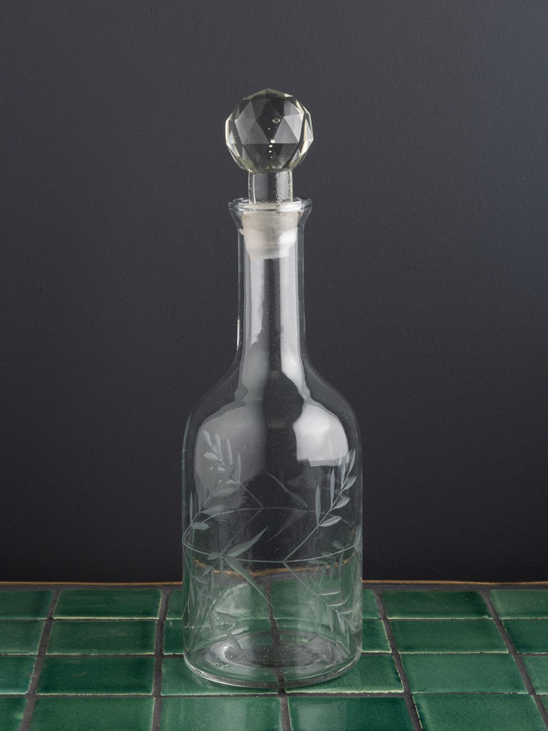 Thin etched bottle Mona - 1