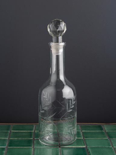 Thin etched bottle Mona