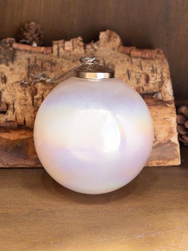 Xmas ball pearly white
