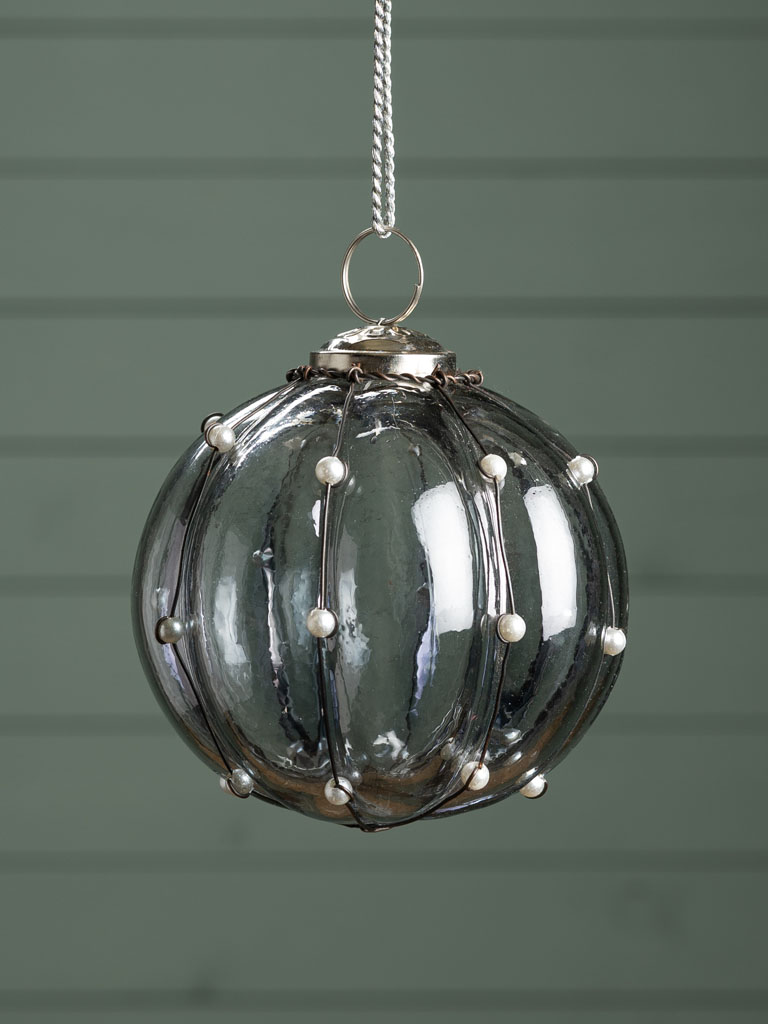 Xmas ball pearls grey Sissi - 1