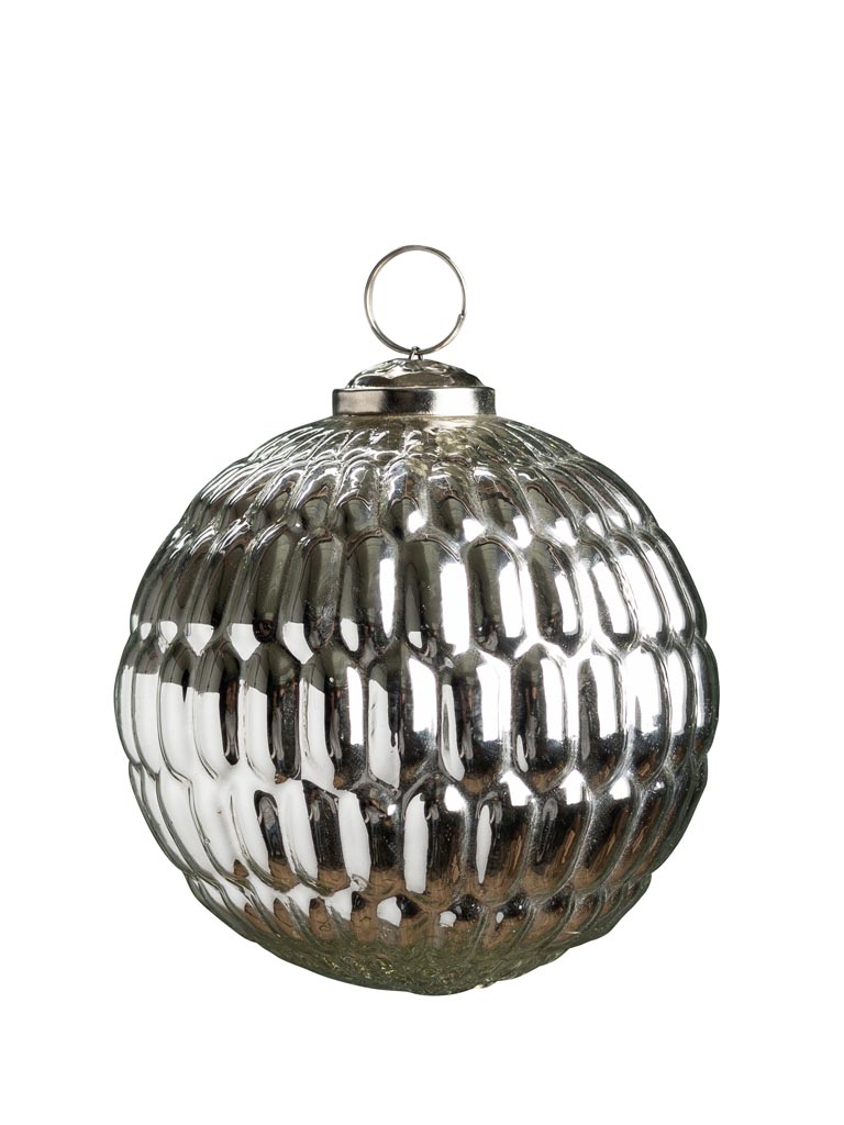 Xmas ball silver goffer - 2