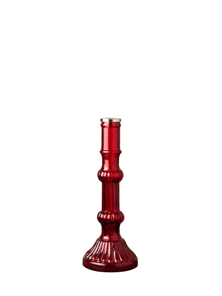 Candlestick red glass - 2